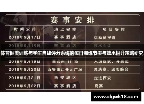 体育健美训练与学生自律评分系统的每日训练节奏与效果提升策略研究
